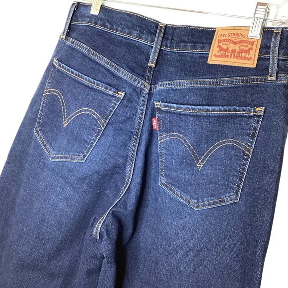 Levi’s Jeans Women’s Sz 30 Dark Wash High Rise Wide Leg Retro Hippie 70’… - Picture 7 of 8